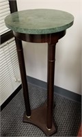 GREEN MARBLE TOP PLANTER STAND