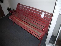 Wood & steel 50" bench