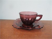 Purple Tea Cup / Saucer