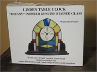 Linden “Tiffany Inspired” table clock in original