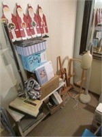 light,christmas item,easel,stand & items