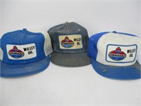 Vintage Snapback Trucker Hat - Lot (3) Willey Oil