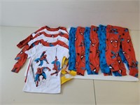 6 spiderman shirts and pants sets 2T new with