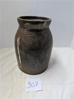Vintage One Gallon Crock Churn Stamped NY