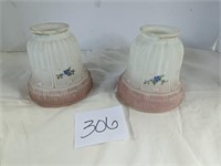 Matching Victorian Frosted Acorn Lamp Shades