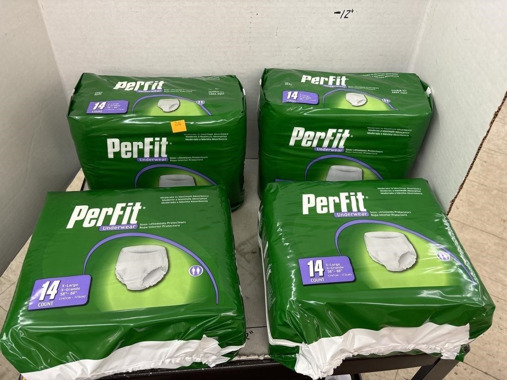 4 Packs of Perfit Underwear sz x-Large