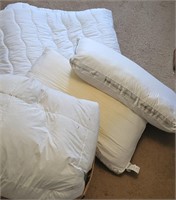 King Feather Bed Topper, Cover & 2 Pillows
