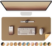 Double-Sided Desk Pad, Leather Desk Mat, Eco Cork