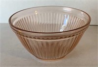 Pink depression glass bowl