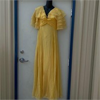 Vintage Miss Elliette Yellow Long Dress