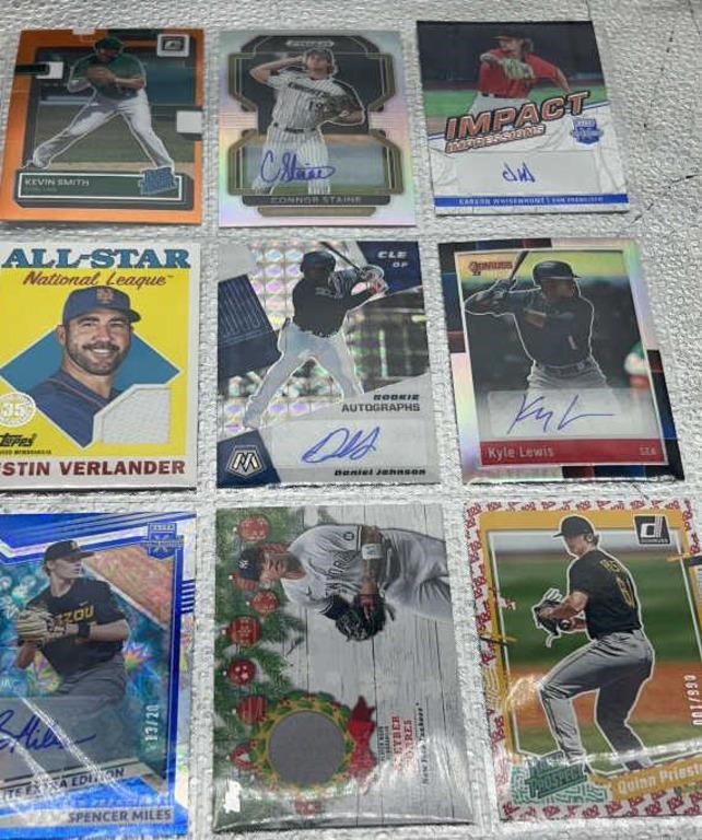 Top MLB cards - some autographed