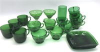 Forest Green Glassware