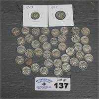 (50) Silver Mercury Dimes Full Dates