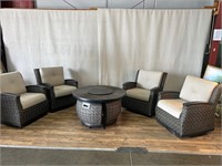 Agio Vermont  Patio Fire Table w/4 Chairs