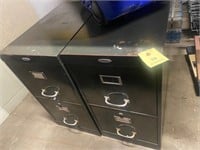 2 steel file cabinets