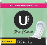 U by Kotex Security Maxi Feminine Pads, Regular Ab