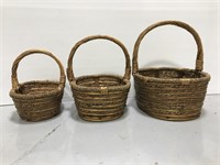 Set of three nesting baskets