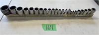 Misc. SAE Sockets w/magnetic holder 1/2" drive