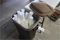 Rubbermaid Garbage Can w/ Zip Feed Styrofoam Cups