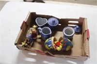 Glass saucer Jars, Duck Toy & Figurine