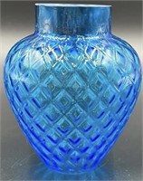 Vintage Blue Diamond Lamp Shade Uv Reactive Under