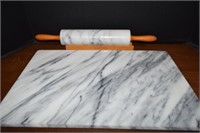 Marble Rolling Pin & Marble Cutting Board