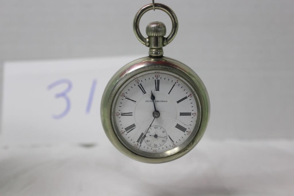 1905 SETH THOMAS POCKET WATCH, 18 JEWEL, 18S | Live and Online Auctions ...