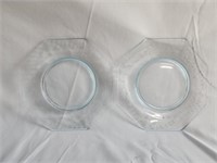 Pair of Gorgeous Light Blue Glass Dishes