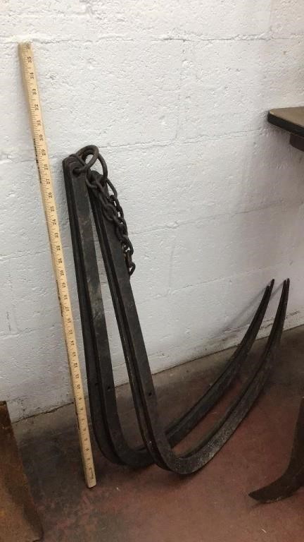 Large cast Iron hay hooks