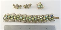 Ornate Coro Bracelet Earring Set, Extra Section