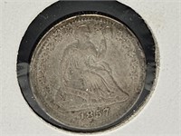 1857 No Arrows Half Dime Silver Coin