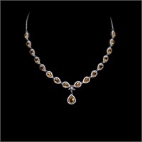 Natural Brazil Pear Citrine Necklace