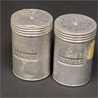 Vintage Spun Aluminum Shakers