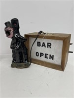 Bar open light as is