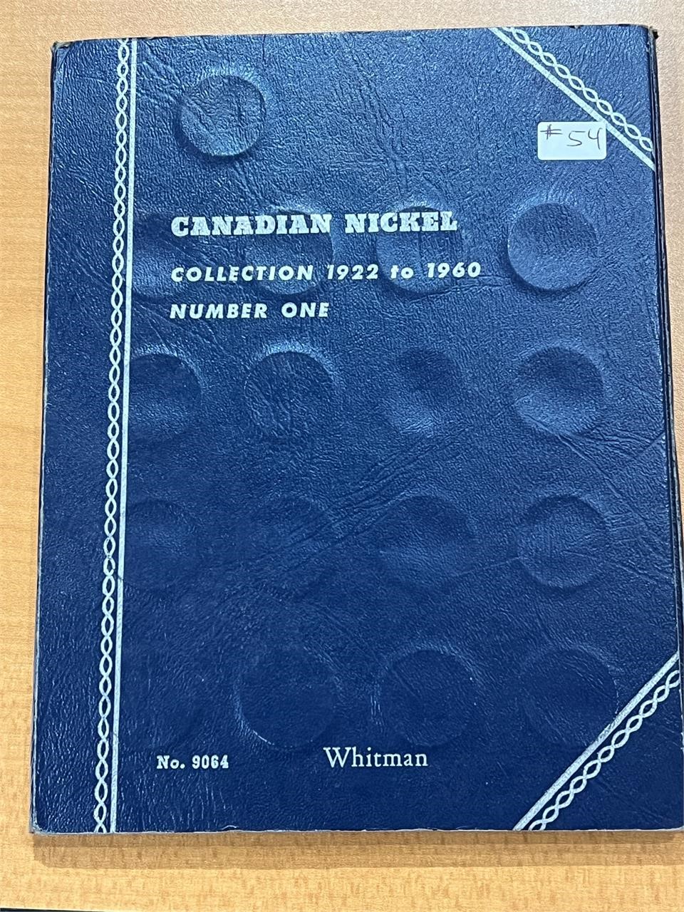 Cdn Nickle Booklet 1922-1960 -Partial 39 coins