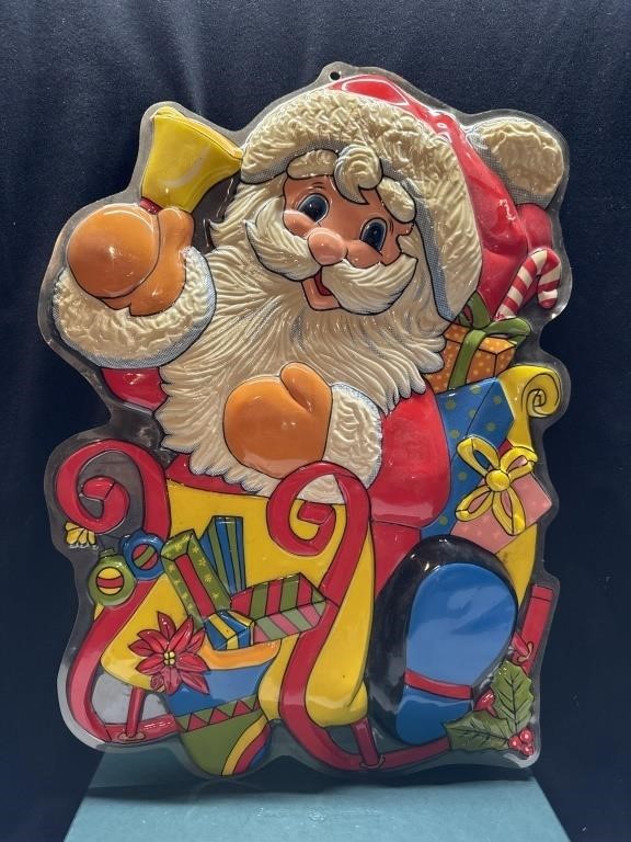 Vintage Santa Door Hanger 21 x 15 plastic