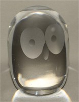MCM Hadeland Norway Glass Owl Figure 2 3/8"