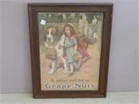 Grape Nuts Framed Advertising Print