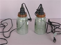 Pair of Medium Jar Pendant Lights