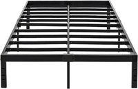 18in Tall King Bed Frame  Sturdy Metal  Black