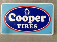 Vintage Cooper Tires Embossed Sign
