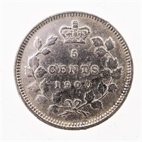 Canada Silver Ten Cents Error Coin Cracked Die