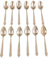 12 Vintage King Cedric Silver Plate Spoons