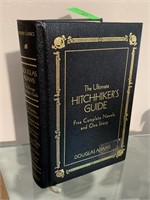 LEATHER BOUND GILT HITCHHIKERS GUIDE TO THE GALAXY