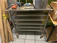 S/S Multi Tiered Mobile Service Trolley with Trays
