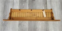 36" Wood Wall Hanging Shelf with 3 Wood Pegs
