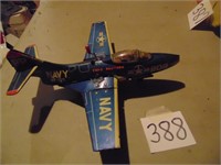 Metal Navy Plane