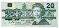 Bank of Canada 1991 $20 (AIX) Replacement No Serif