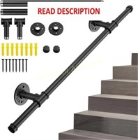 NFSQ 3.3FT Handrail Stair Railing - Black