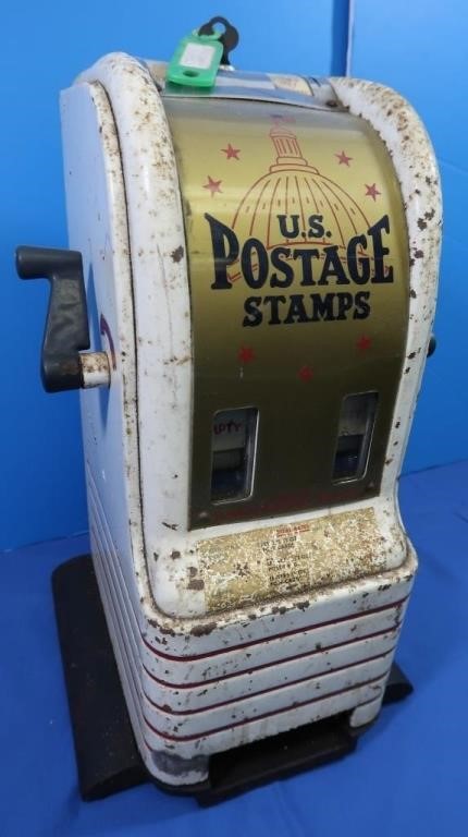 Sold at Auction: Vintage Postage Stamp Dispenser Vending Machine